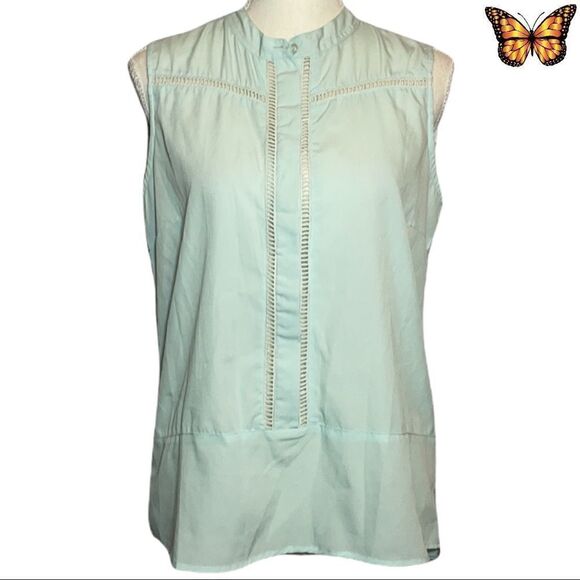 Olive & Oak Sleeveless Partial Button Down Top Size Small - Picture 1 of 7